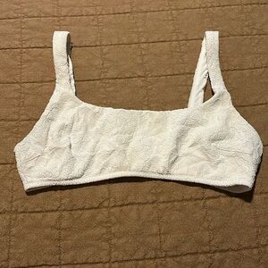 Aerie White Lace Bikini Top, Gently Worn!